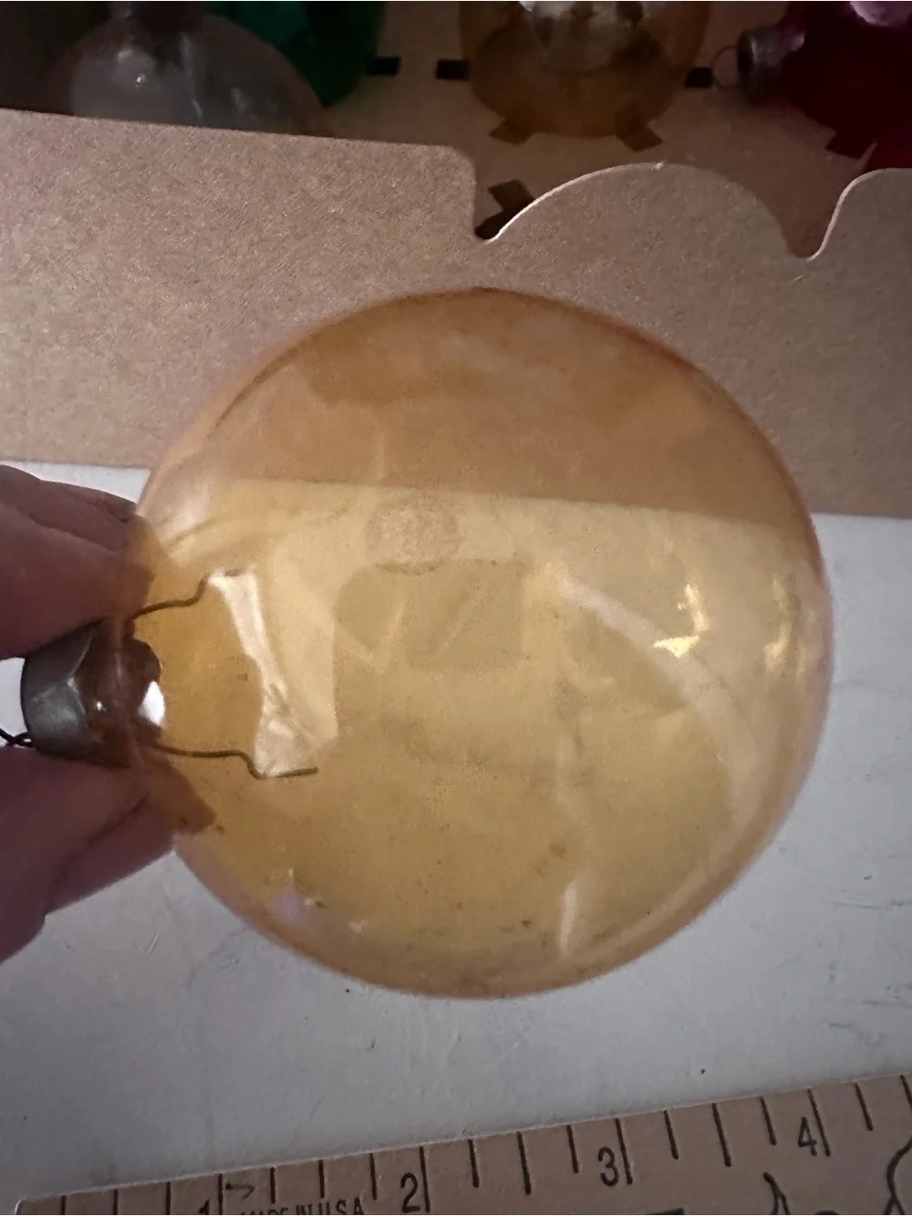 6 VINTAGE UNSILVERED CHRISTMAS ORNAMENTS